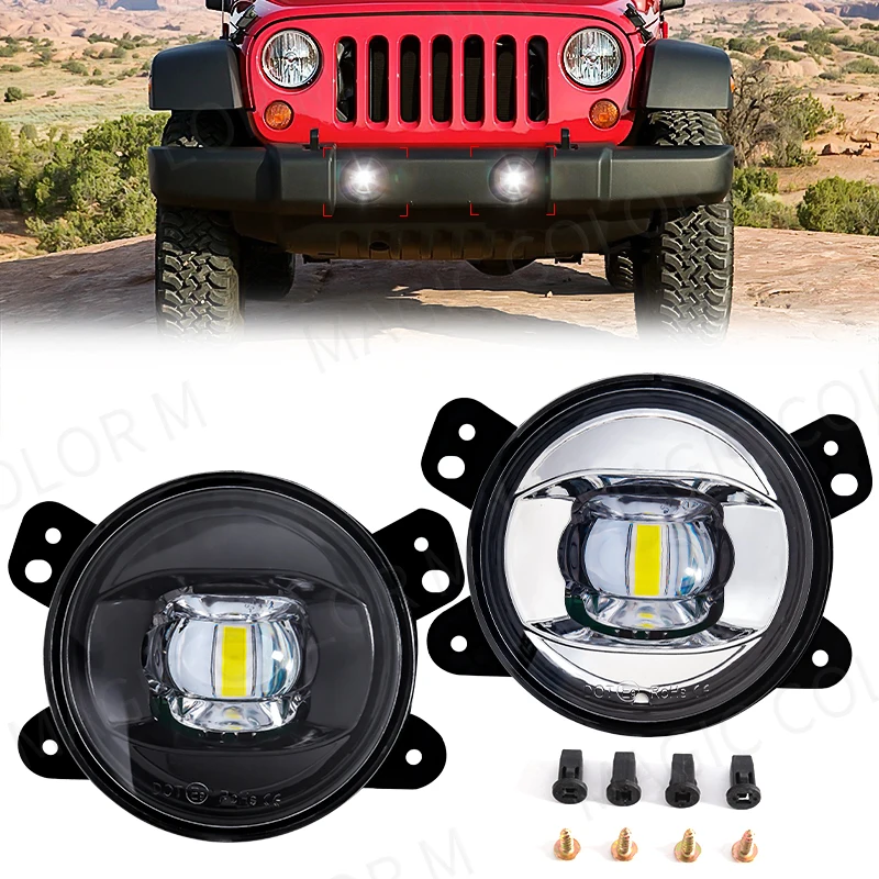 Running Gear Accessories - LEDフォグライト,フロントバンパー,車のアクセサリー,jl,jl,ju,jl,ju,カルアイコン,サハラ,2018, 2019, 12v