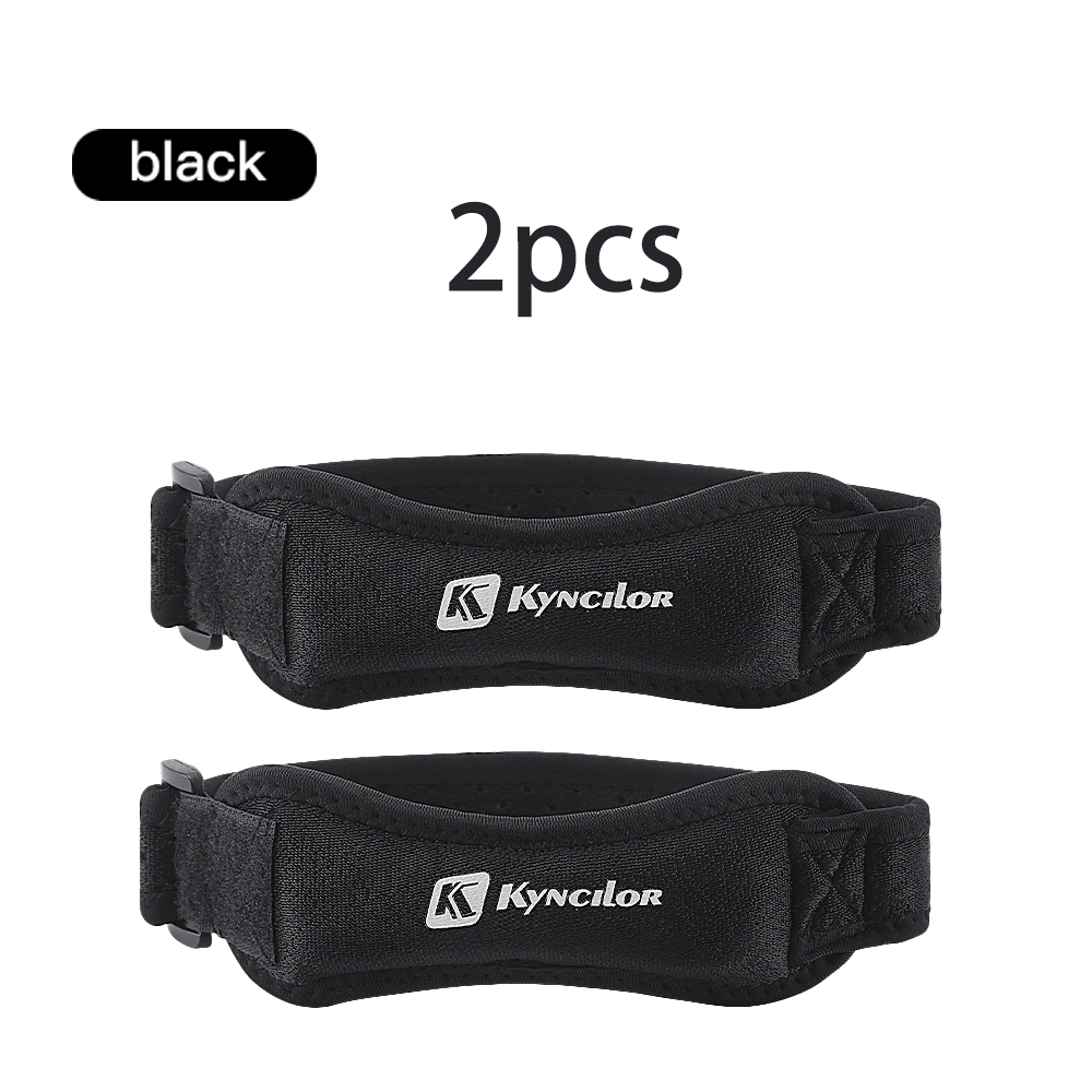 Knee Support Brace - 2個入り調節可能な膝蓋骨サポートストラップ、ランニング、バスケットボール、ハイキング、フィットネス、膝の痛み緩和のための通気性のあるスポーツ膝ブレース