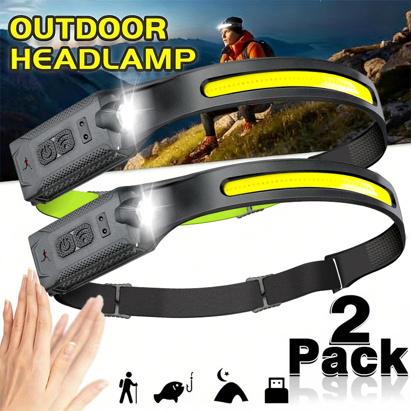 Running Headlamp Led - LED ヘッドランプ充電式 3 モード照明ヘッドライト懐中電灯内蔵バッテリーランニングライト屋外キャンプ用緊急ランプ