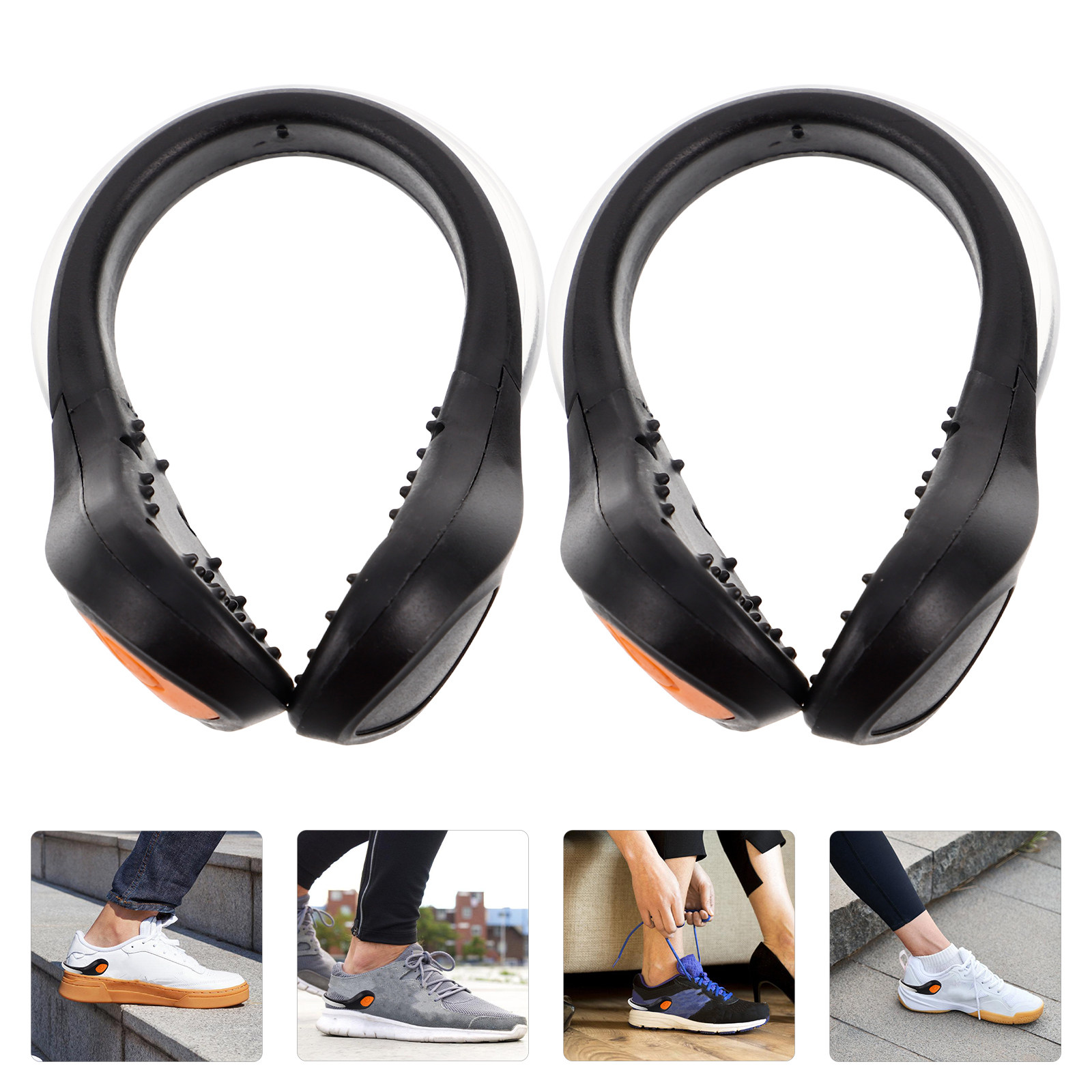 Running Gear Night - 2 個 LED シューズクリップライトナイトランニングギアフラッシュシューズ安全クリップイルミネーションランニングライトランナーウォーカーサイクリスト用