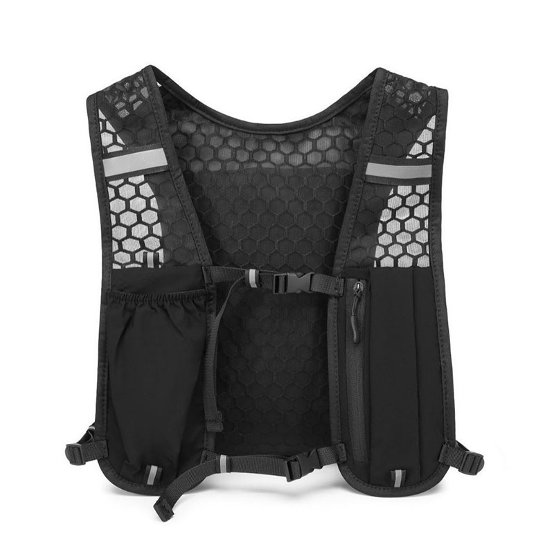 Reflective Running Jacket - 反射材付き通気性ランニングベスト、調節可能なスポーツベスト（ポケット付き）、アウトドアジョギングサイクリングフィットネス収納ベスト