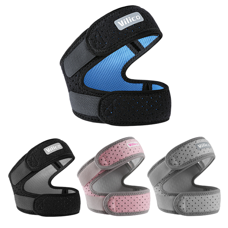 Knee Support Brace - 1PC 加圧式膝サポーターバンドパッド弾性ブレース膝穴付き膝パッド安全バスケットボールテニスサイクリング膝パッド