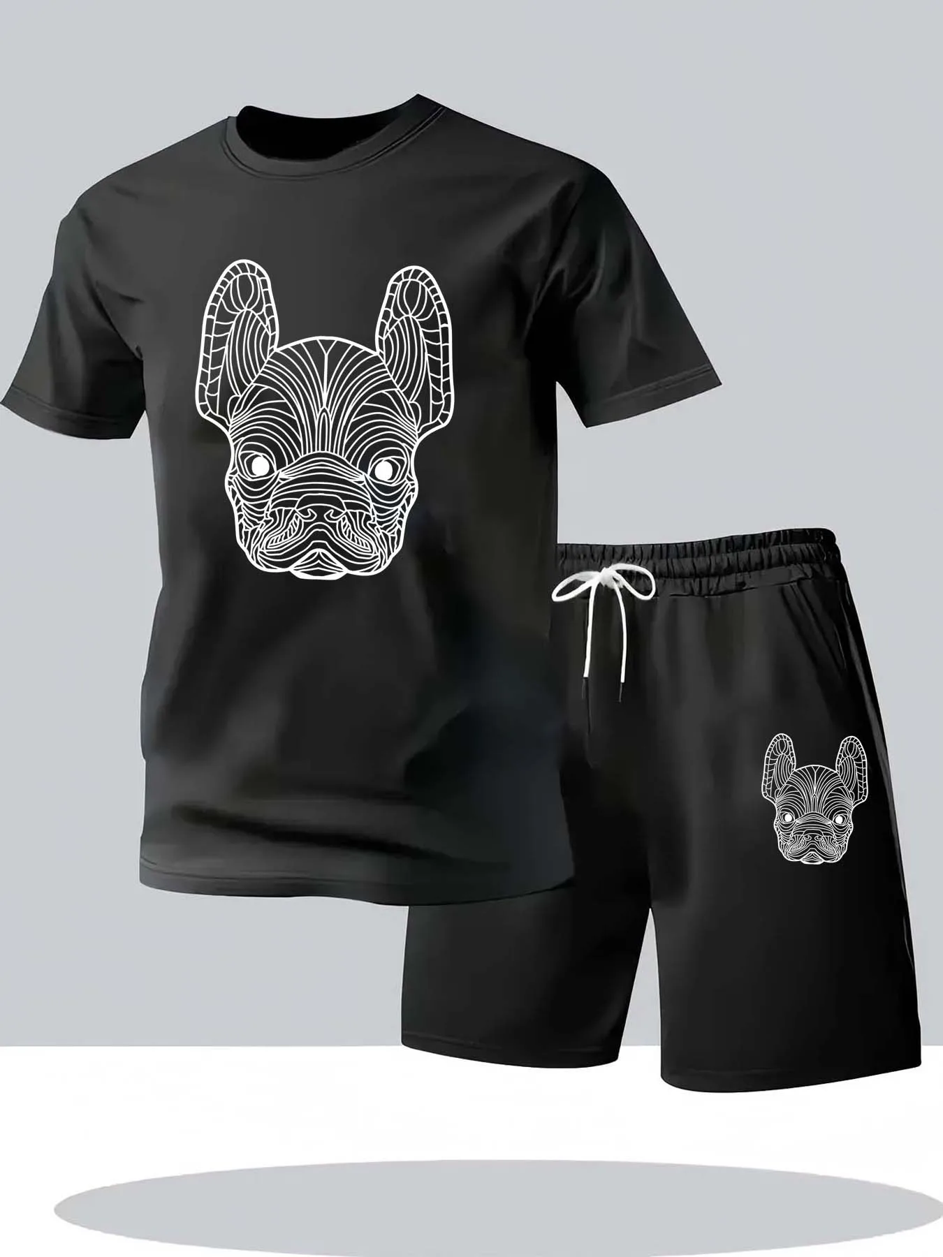 Running Gear Men - 夏のメンズ速乾カジュアル半袖Tシャツとショートパンツセットシティストリートファッションランニングスポーツ2ピーススーツ