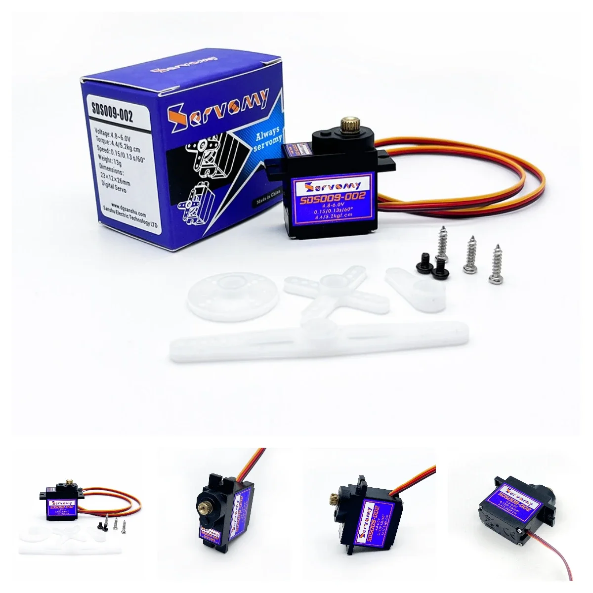 Running Gear Car - 4 個のサーボム SDS009-02 9g サーボ 4.4Kgf.cm