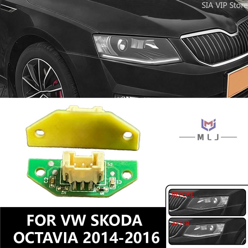 Running Headlamp Led - 2014 2015 2016 フォルクスワーゲン シュコダ オクタビア
