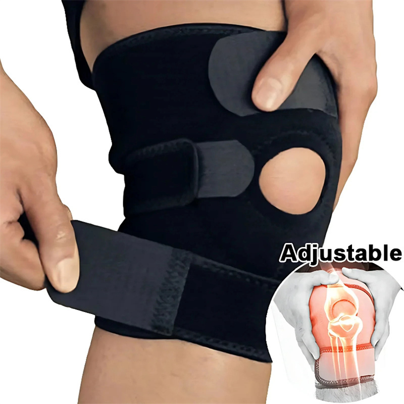 Knee Support Brace - 1pc 通気性調節可能な膝ブレース整形外科膝パッド膝ブレースサポートフィットネス登山ハイキング & 膝痛緩和