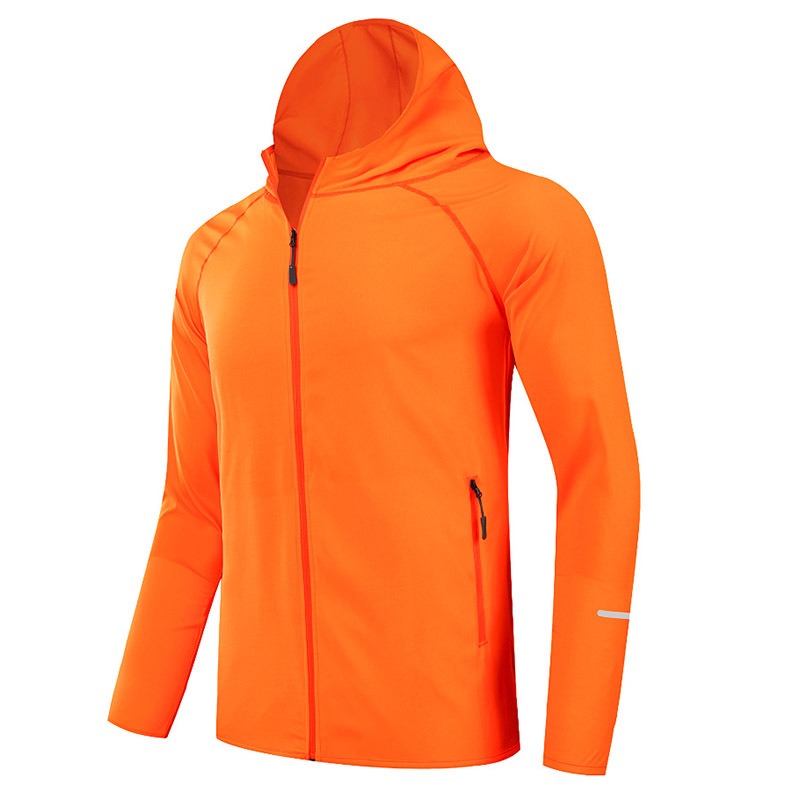 メンズ・レディース 軽量フード付きランニングジャケット ジッ - Reflective Running Jacket のレビューと価格