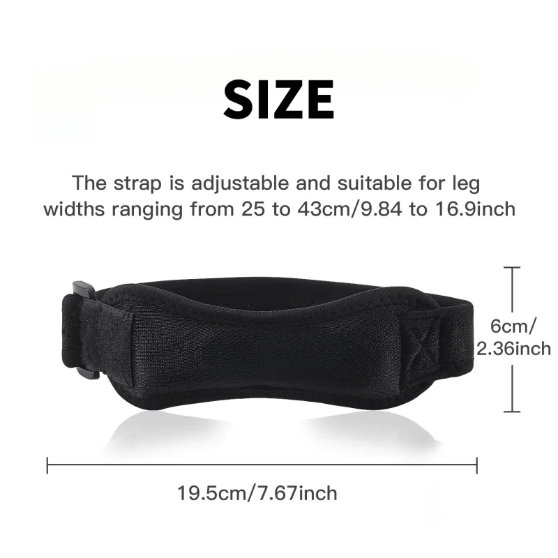 1 ピース膝膝蓋骨腱膝サポートストラップブレース調節可能な衝 - Knee Support Brace のレビューと価格