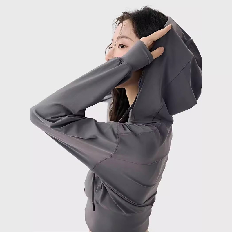 レディース バットフード付き カジュアル ヨガスーツ ジャケ - Winter Running Gear Jacket のレビューと価格