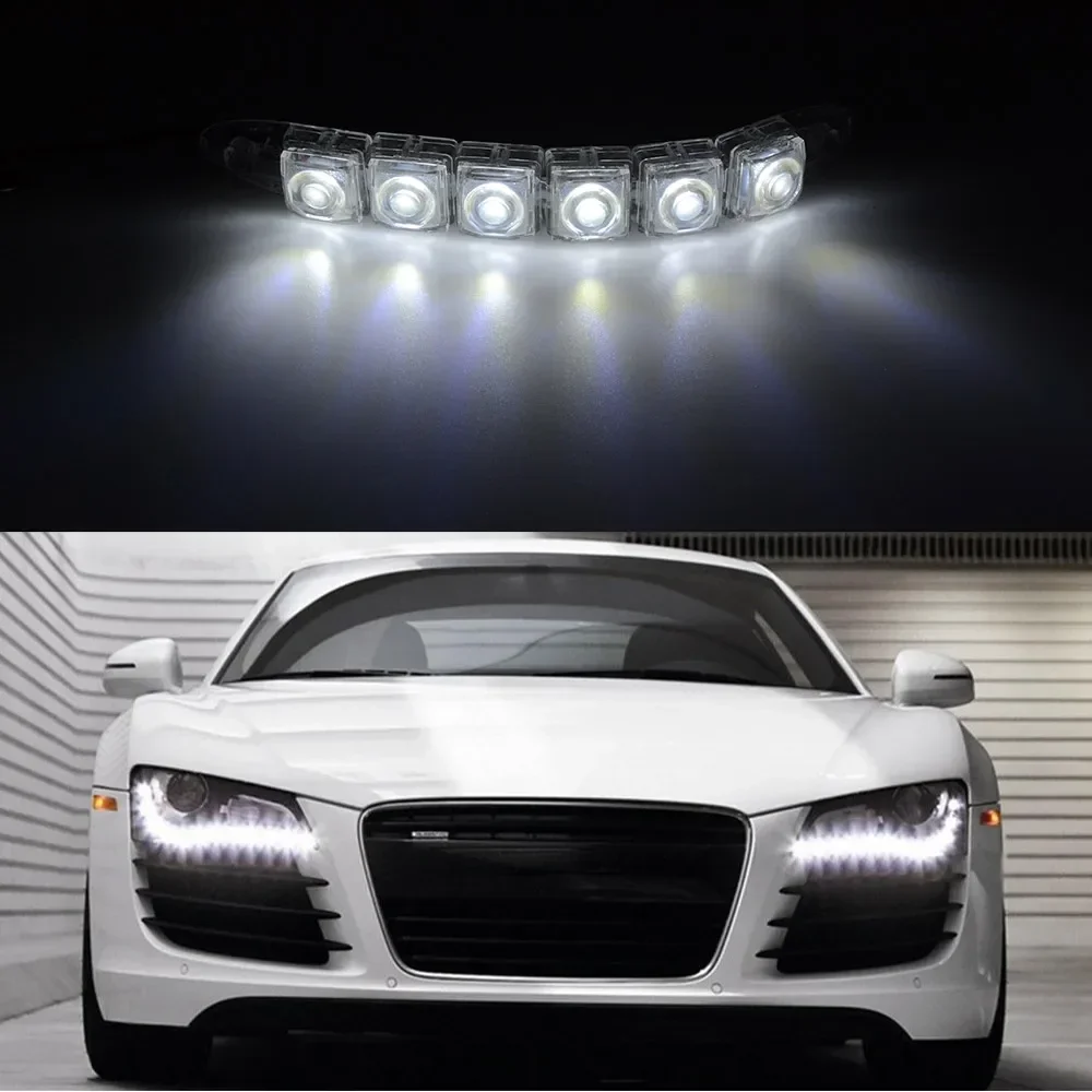 防水DRL LEDカーライト,装飾ライト,フレキシブル,デイ - Running Headlamp Led のレビューと価格