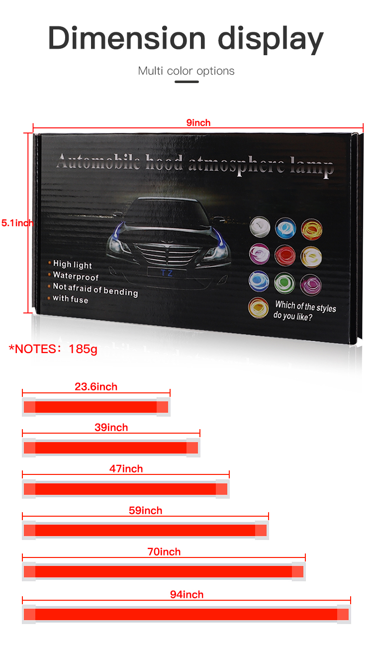 12V ホワイトカーフードライトストリップ、スキャンスタート - Running Headlamp Led のレビューと価格
