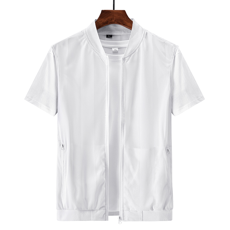 穴のある通気性のあるメンズスポーツコート,レジャーベスト,高 - Reflective Running Jacket のレビューと価格