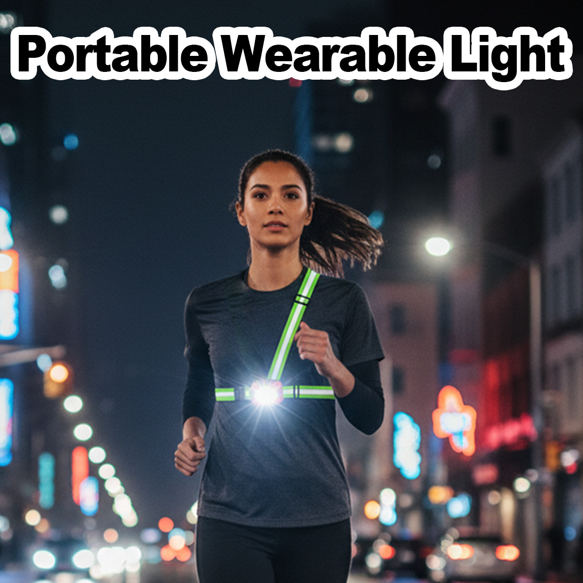 ランニングライト USB 充電式防水軽量ウェアラブル懐中電灯 - Running Gear Night のレビューと価格