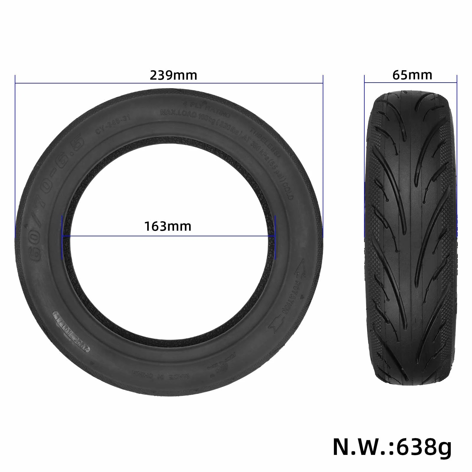 スクーターフロントおよびリアタイヤ 60/65-6.9 60 - Running Gear Accessories のレビューと価格