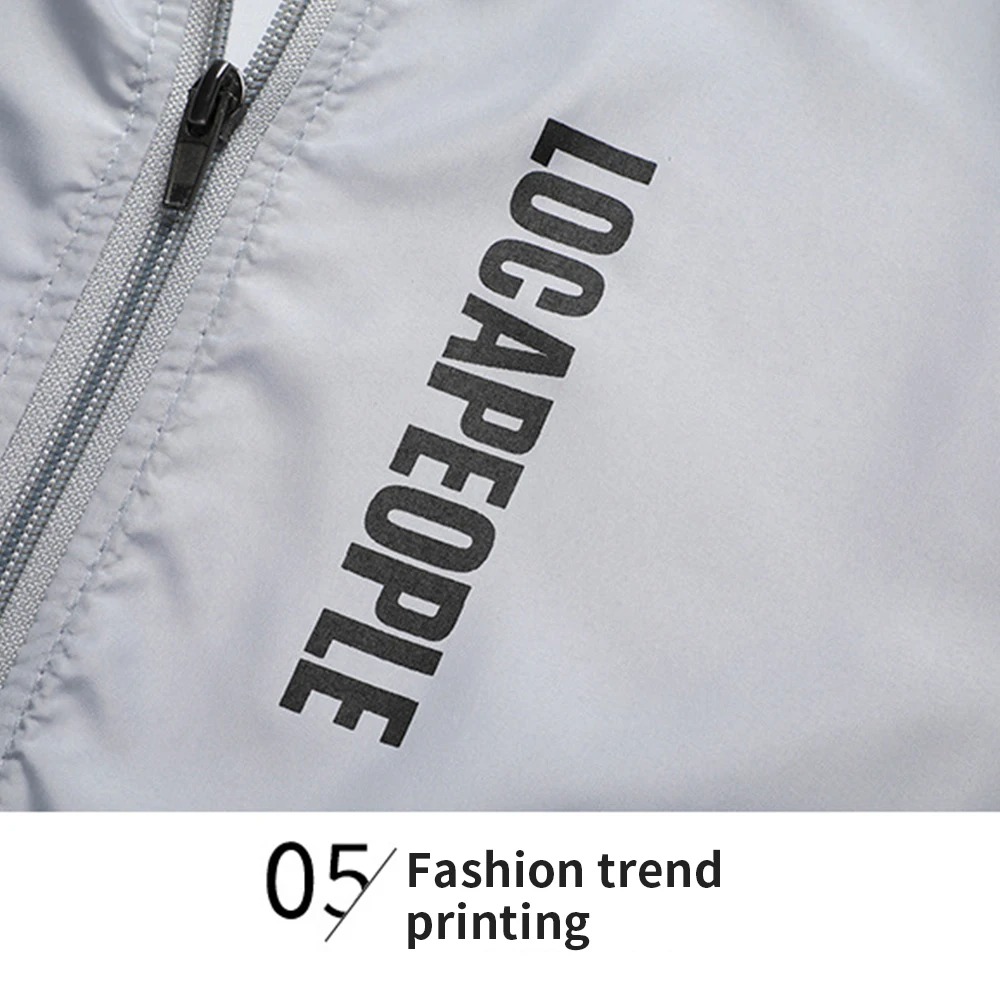 メンズフード付き日焼け止めジャケット 軽量アウトドアウィンド - Reflective Running Jacket のレビューと価格