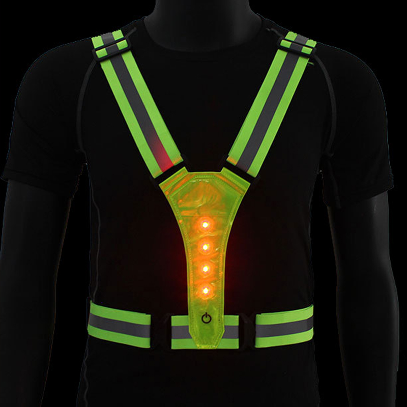 調節可能な LED ランニング & サイクリング安全ベスト  - Running Gear Night のレビューと価格