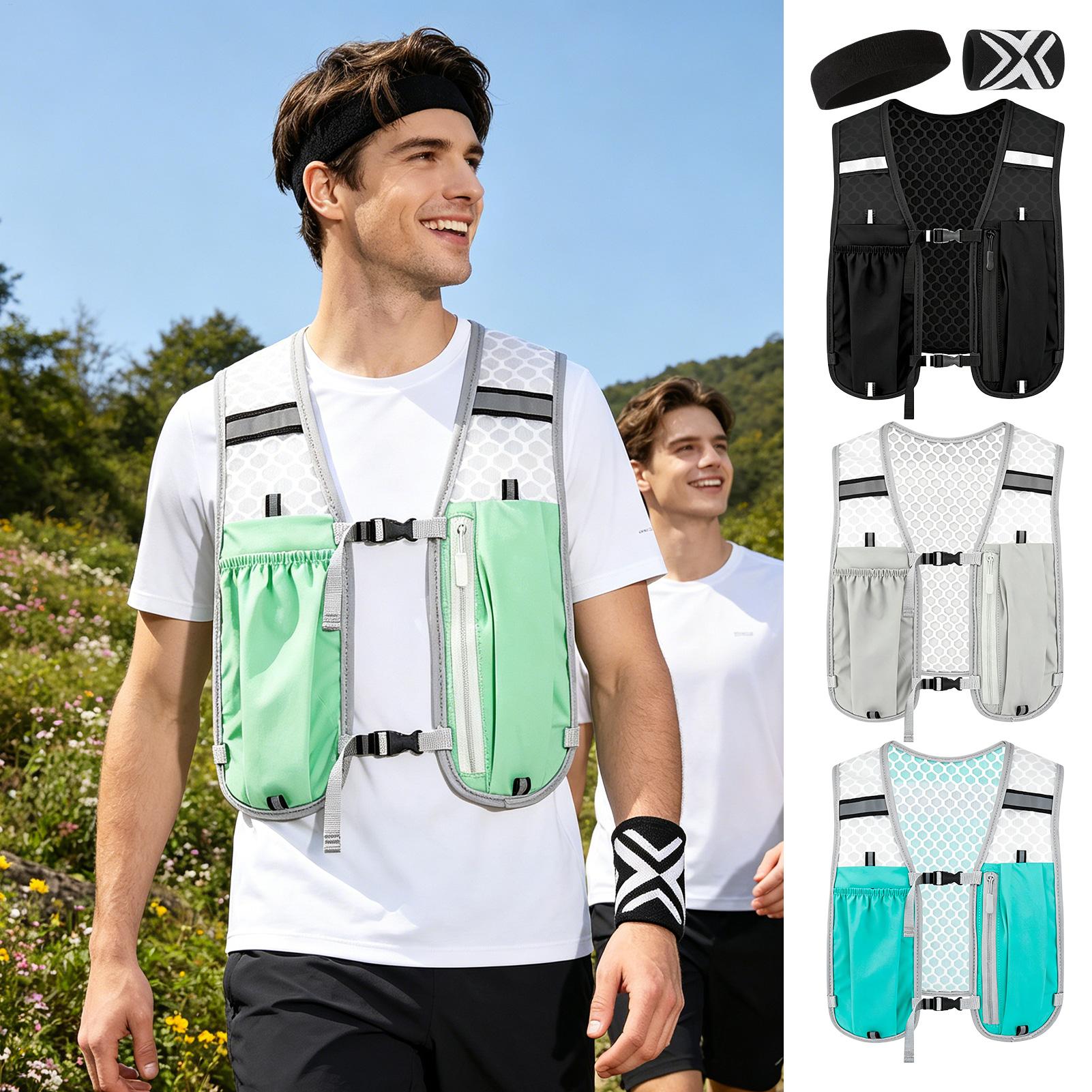 ナイトランニングベスト スポーツギア ヘッドバンドとリストバ - Running Gear Night のレビューと価格
