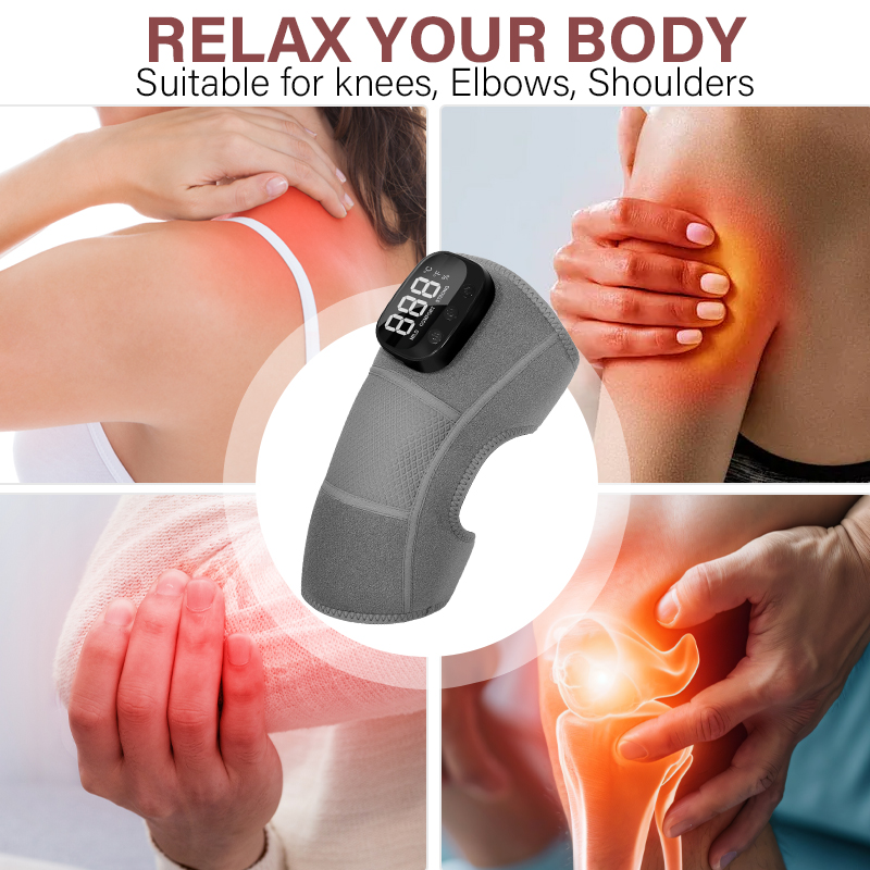 膝マッサージャーコードレス膝パッド振動膝肩マッサージサポート - Knee Support Brace のレビューと価格