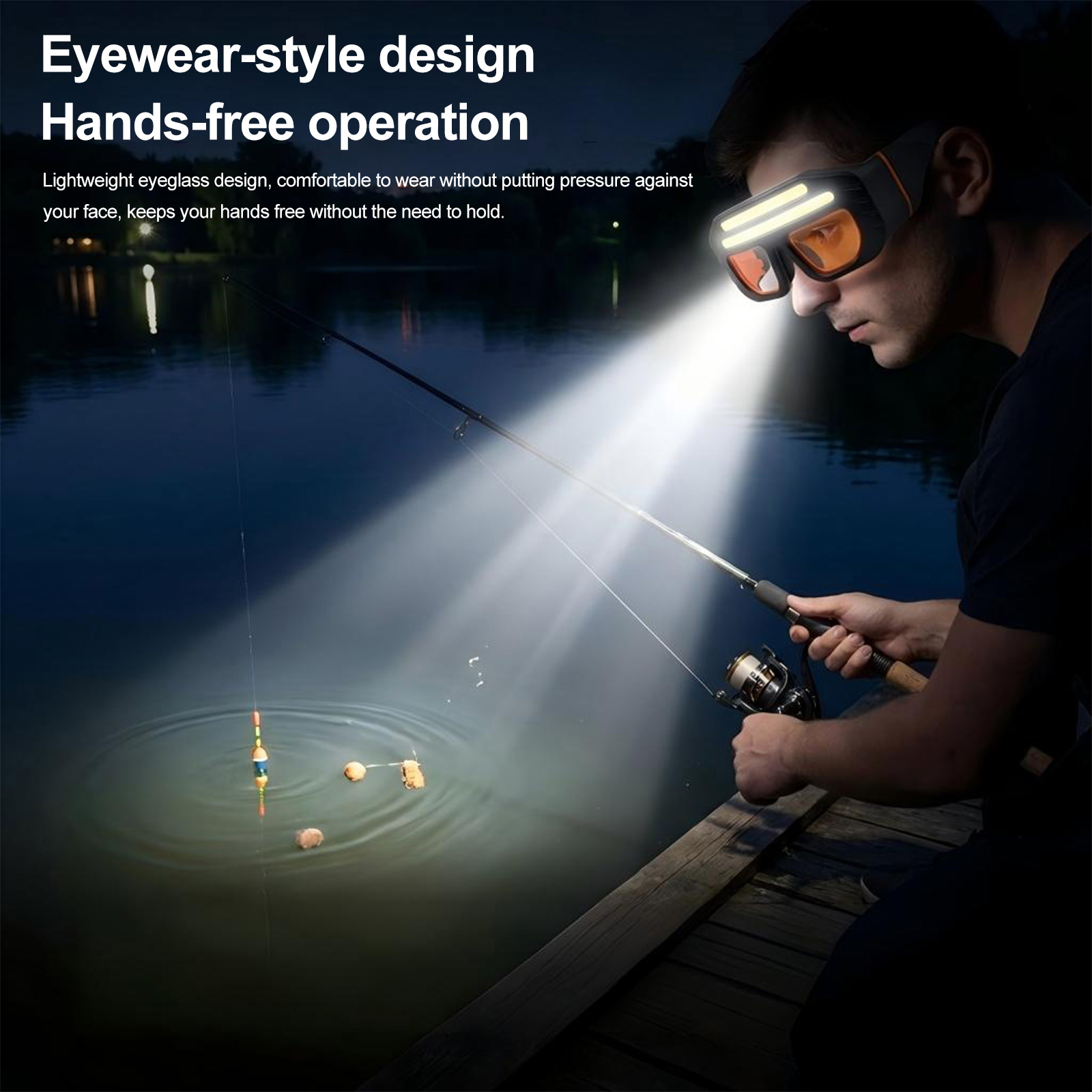 LED COB ダブル光源保護眼鏡 IPX4 防水ヘッドライ - Running Headlamp Led のレビューと価格