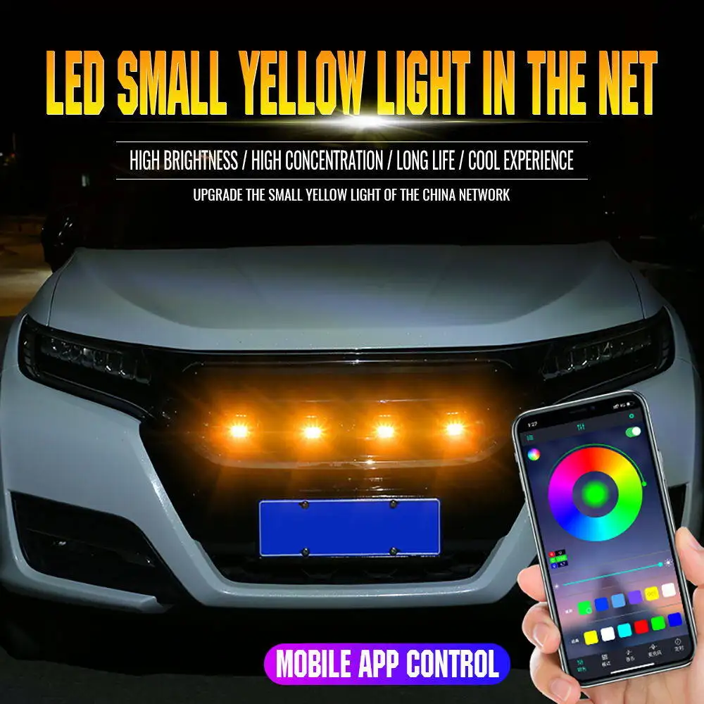 LEDカーフロントグリルライト、ユニバーサルデイランニングラ - Running Gear Accessories のレビューと価格