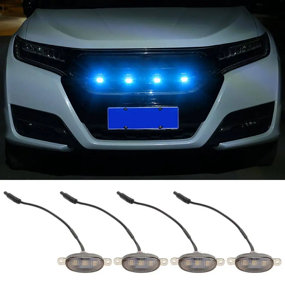 LEDカーフロントグリルライト、ユニバーサルデイランニングラ - Running Gear Accessories のレビューと価格
