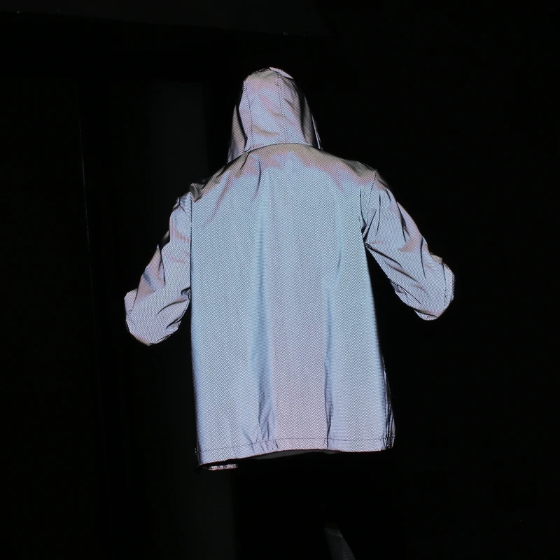 メンズ完全反射ウインドブレーカー、フード付きジャケット、カジ - Reflective Running Jacket のレビューと価格