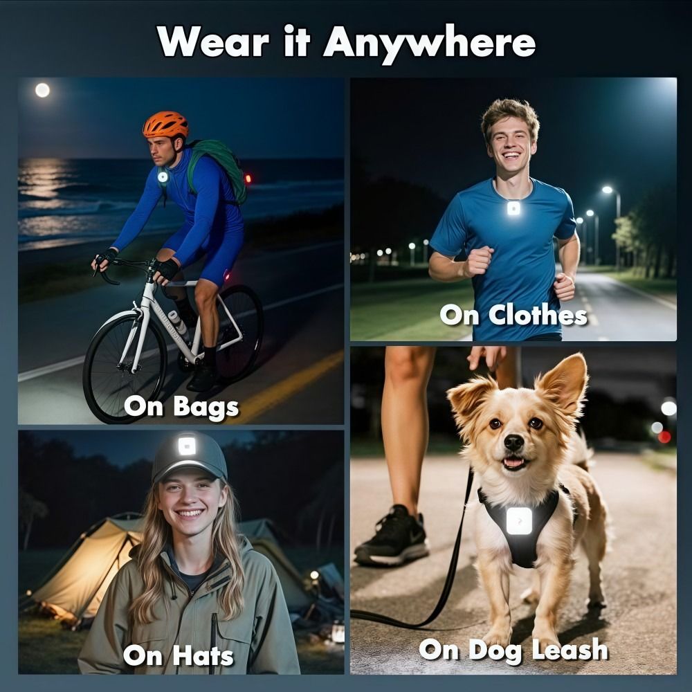 充電式屋外ナイトランニングライト超高輝度3段階LEDランニン - Running Gear Night のレビューと価格