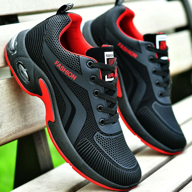 メンズカジュアルスニーカー新通気性スポーツシューズ男性春のフ - Running Z のレビューと価格