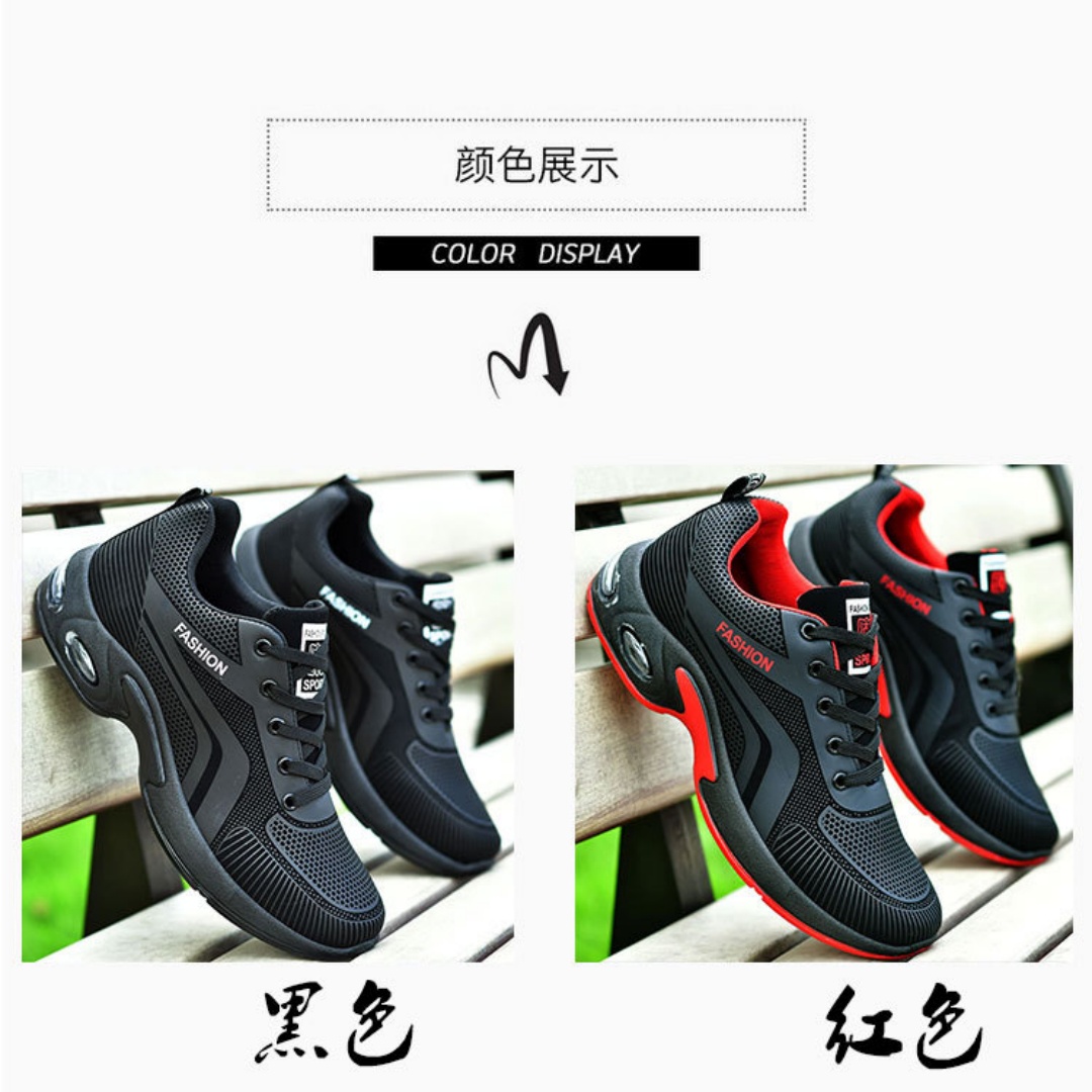 メンズカジュアルスニーカー新通気性スポーツシューズ男性春のフ - Running Z のレビューと価格