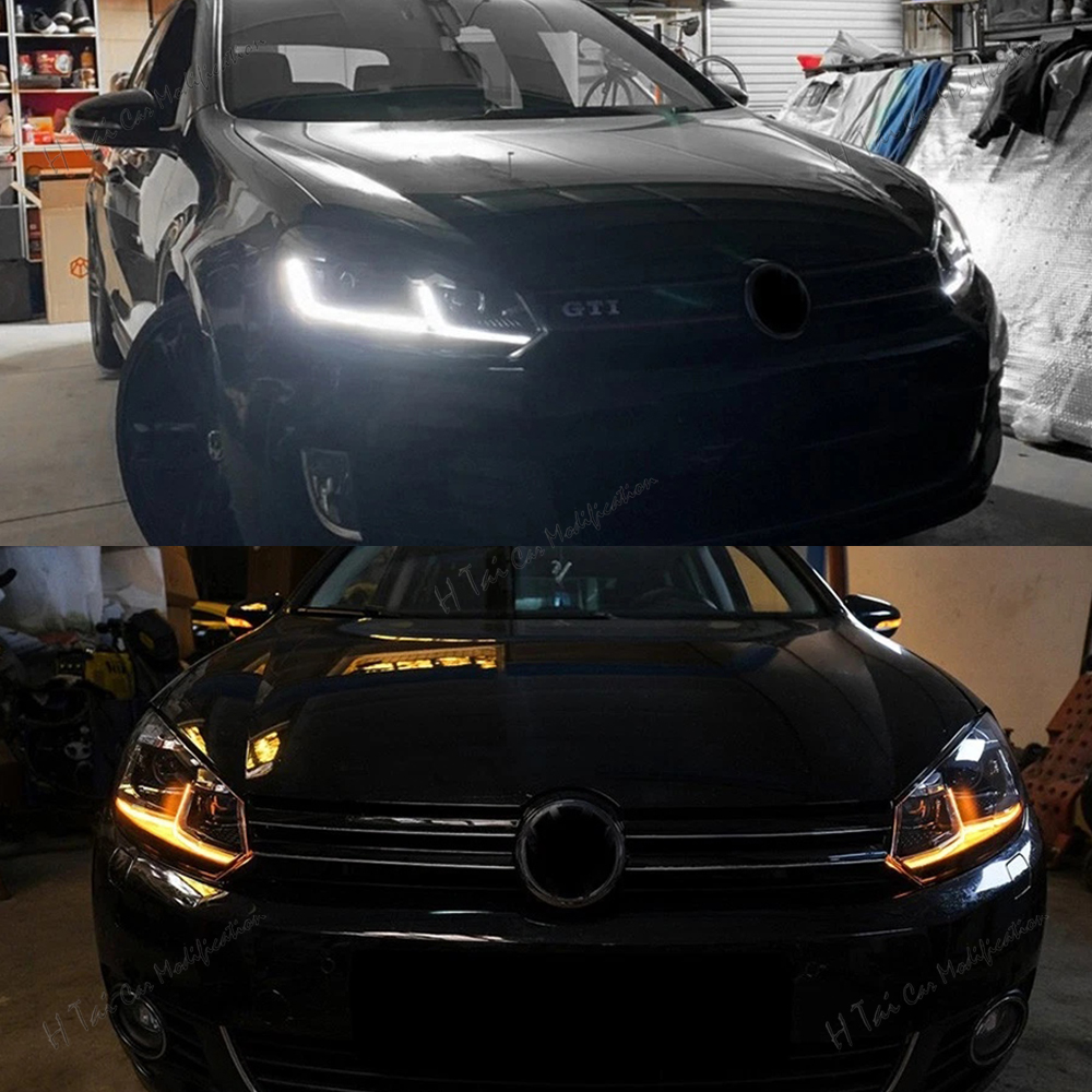 LXBY ペアヘッドライトアセンブリ VW フォルクスワーゲ - Running Headlamp Led のレビューと価格