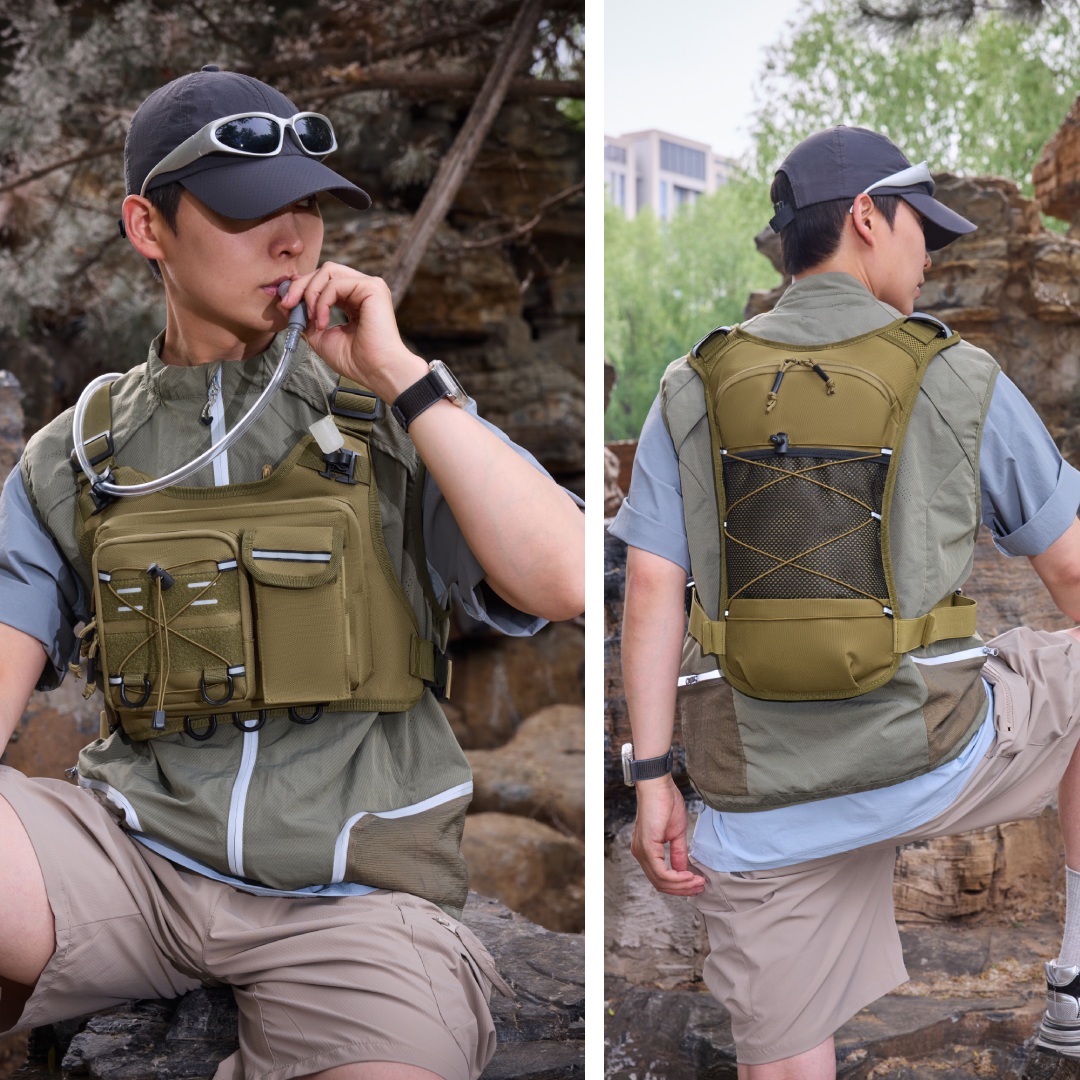 多機能チェストパックタクティカルベスト男性用ハイドレーション - Running Gear Box のレビューと価格