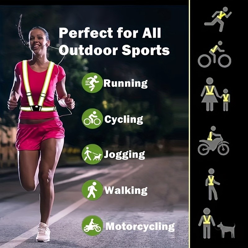 高視認性反射安全ベストジャケット夜間ランニングスポーツ高地作 - Running Gear Night のレビューと価格