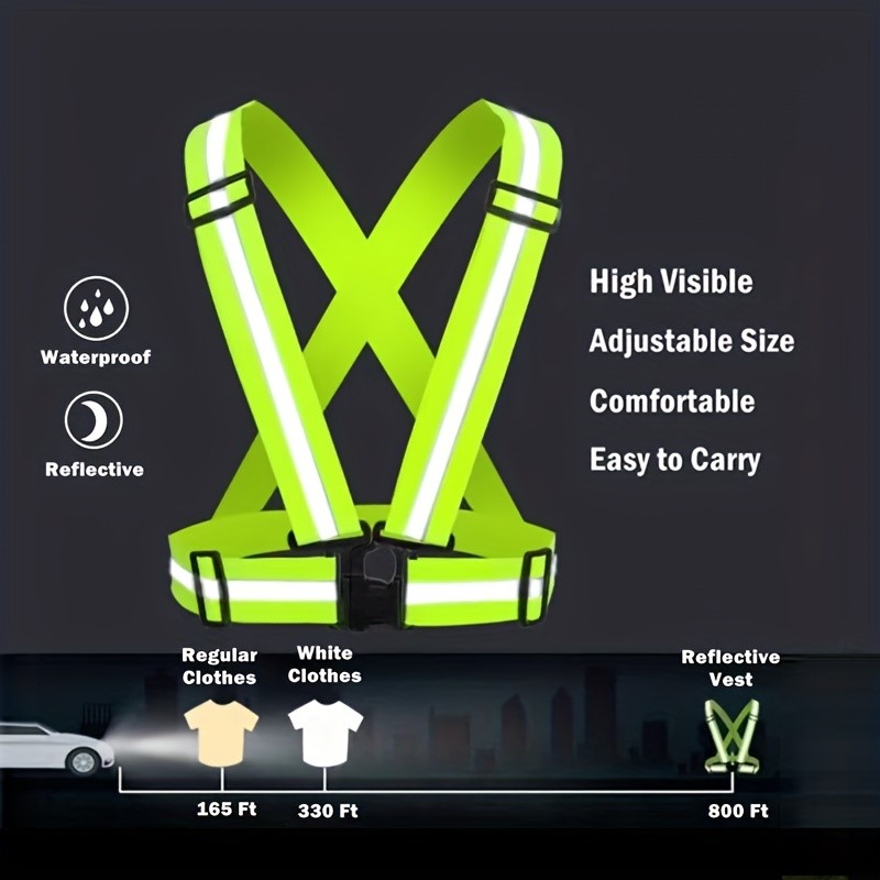 高視認性反射安全ベストジャケット夜間ランニングスポーツ高地作 - Running Gear Night のレビューと価格