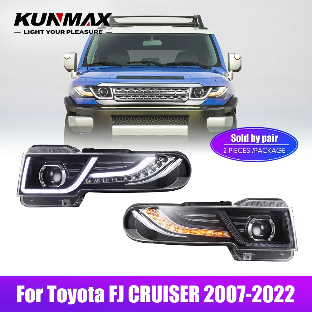2 個カースタイリングヘッドランプトヨタ FJ クルーザー  - Running Headlamp Led のレビューと価格
