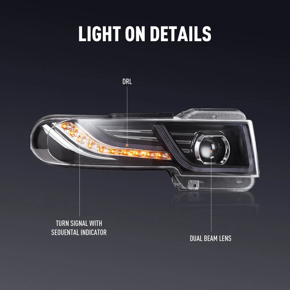2 個カースタイリングヘッドランプトヨタ FJ クルーザー  - Running Headlamp Led のレビューと価格