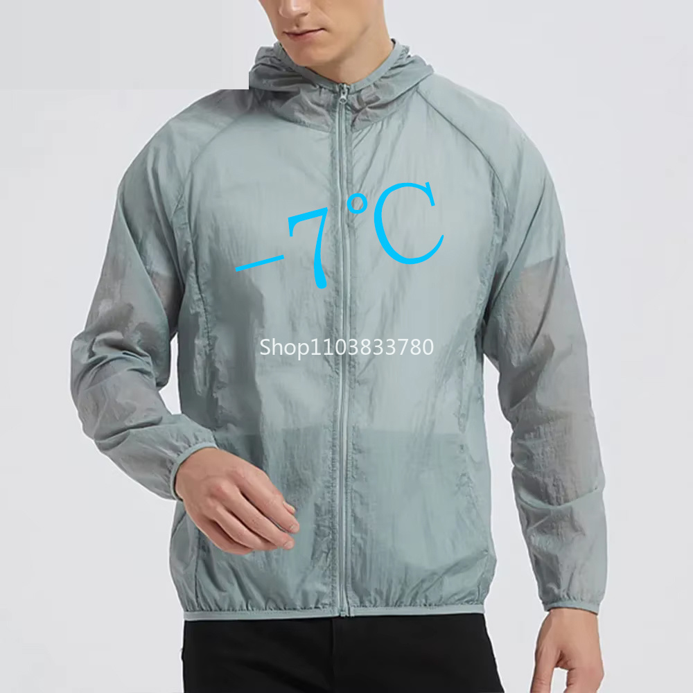 メンズフード付き日焼け止めジャケット 軽量アウトドアウィンド - Reflective Running Jacket のレビューと価格